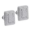Image 1 : 925 Sterling Silver White 0.23CTW DIAMOND MICRO-PAVE EA