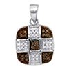 Image 1 : 10KT White Gold 0.20CTW DIAMOND MICRO-PAVE PENDANT