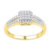 Image 1 : 10K Yellow-gold 0.25CTW DIAMOND FASHION RING