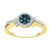 Image 1 : 10K Yellow-gold 0.25CTW-Diamond FASHION RING
