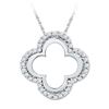 Image 1 : 10KT White Gold 0.14CTW DIAMOND FASHION PENDANT