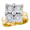 Image 1 : 925 Sterling Silver Yellow 0.04CTW DIAMOND SILVER FANOO