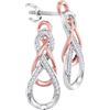 Image 1 : 10KT White Gold Two Tone 0.12CTW DIAMOND FASHION EARRIN