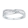 Image 1 : 10KT White Gold 0.08CTW-Diamond FASHION RING