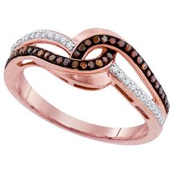 10KT Rose Gold 0.20CTW DIAMOND MICRO-PAVE RING