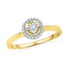 Image 1 : 10K Yellow-gold 0.08CTW DIAMOND FASHION RING