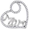 Image 1 : 925 Sterling Silver White 0.13CTW DIAMOND FASHION PENDA