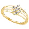 Image 1 : 10K Yellow-gold 0.05CTW DIAMOND FASHION RING