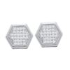 Image 1 : 10KT White Gold 0.20CTW DIAMOND MICRO PAVE EARRINGS