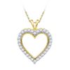 Image 1 : 10K Yellow-gold 0.25CTW DIAMOND FASHION PENDANT