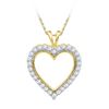 Image 1 : 10K Yellow-gold 0.25CTW DIAMOND FASHION PENDANT