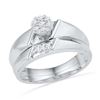 Image 1 : 10KT White Gold 0.13CTW DIAMOND FASHION BRIDAL SET