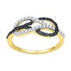 Image 1 : 10K Yellow-gold 0.33CTW BLACK DIAMOND FASHION RING