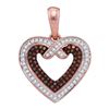 Image 1 : 14K Yellow-Gold 0.25CTW DIAMOND HEART PENDANT