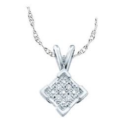 925 Sterling Silver White 0.01CTW DIAMOND MICRO PAVE PE