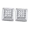 Image 1 : 925 Sterling Silver White 0.10CTW DIAMOND CLUSTER EARRI