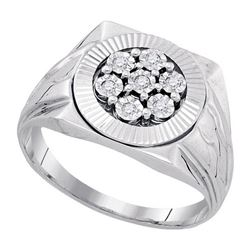 925 Sterling Silver White 0.10CT DIAMOND FASHION RING