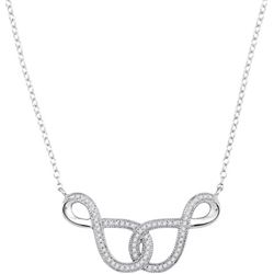 10KT White Gold 0.15CTW DIAMOND MICRO-PAVE PENDANT