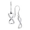 Image 1 : 10K White-gold 0.20CTW DIAMOND FASHION EARRING