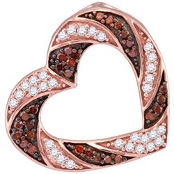 10KT Rose Gold 0.50CTW RED DIAMOND FASHION PENDANT