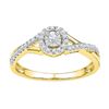 Image 1 : 10K Yellow-gold 0.25CTW DIAMOND FASHION RING
