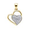 Image 1 : 925 Sterling Silver Yellow 0.11CTW DIAMOND MICROPAVE HE