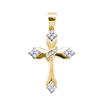 Image 1 : 14KT Yellow Gold 0.19CT DIAMOND CROSS PENDANT