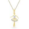 Image 1 : 10K Yellow-gold 0.10CTW DIAMOND FASHION PENDANT