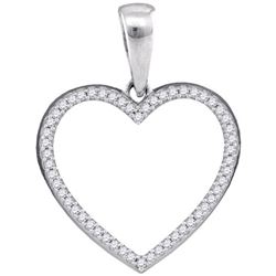 925 Sterling Silver White 0.15CT DIAMOND MICRO PAVE HEA