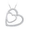 Image 1 : 10KT White Gold 0.12CTW DIAMOND FASHION PENDANT