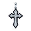 Image 1 : 10KT White Gold 0.20CT DIAMOND CROSS PENDANT