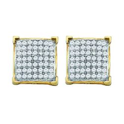 10KT Yellow Gold 0.15CT DIAMOND MICRO-PAVE EARRINGS