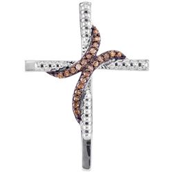 10KT White Gold 0.12CTW DIAMOND FASHION PENDANT