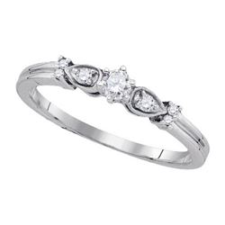 925 Sterling Silver White 0.15CT DIAMOND FASHION RING