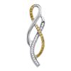 Image 1 : 10KT White Gold 0.20CTW DIAMOND FASHION PENDANT