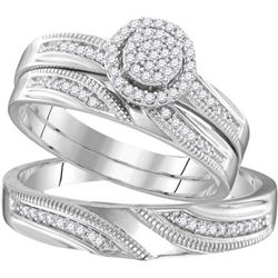 0.25CTW-Diamond TRIO SET