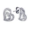 Image 1 : 925 Sterling Silver White 0.04CT DIAMOND LADIES HEART E