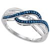Image 1 : 10KT White Gold 0.19CTW DIAMOND FASHION RING