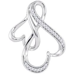 925 Sterling Silver White 0.10CTW DIAMOND FASHION PENDA