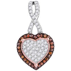 10KT Rose Gold 0.25CTW DIAMOND HEART PENDANT