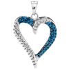 Image 1 : 10KT White Gold 0.20CTW BLUE DIAMOND FASHION PENDANT
