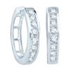 Image 1 : 14KT White Gold 0.25CT DIAMOND FASHION HOOPS