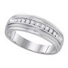 Image 1 : 925 Sterling Silver White 0.25CTW DIAMOND FASHION BAND