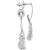 Image 1 : 10KT White Gold 0.20CTW DIAMOND MICRO-PAVE EARRINGS