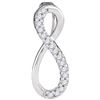 Image 1 : 10KT White Gold 0.10CTW DIAMOND FASHION PENDANT