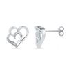 Image 1 : 10KT White Gold 0.03CTW DIAMOND FASHION EARRING