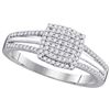 Image 1 : 10KT White Gold 0.25CTW DIAMOND MICRO-PAVE BRIDAL RING