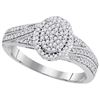 Image 1 : 10KT White Gold 0.33CT-Diamond BRIDAL RING