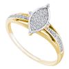 Image 1 : 10K Yellow-gold 0.10CT DIAMOND FASHION BRIDAL RING