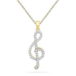 10K Yellow-gold 0.33CTW DIAMOND FASHION PENDANT